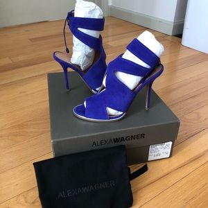 Alexa Wagner Suede ankle strap sandals